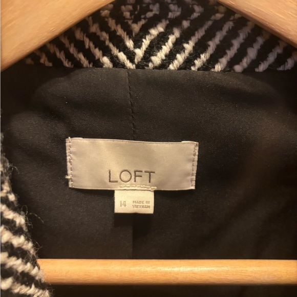Loft Women's Herringbone Blazer NWOT - Picture 3 of 5